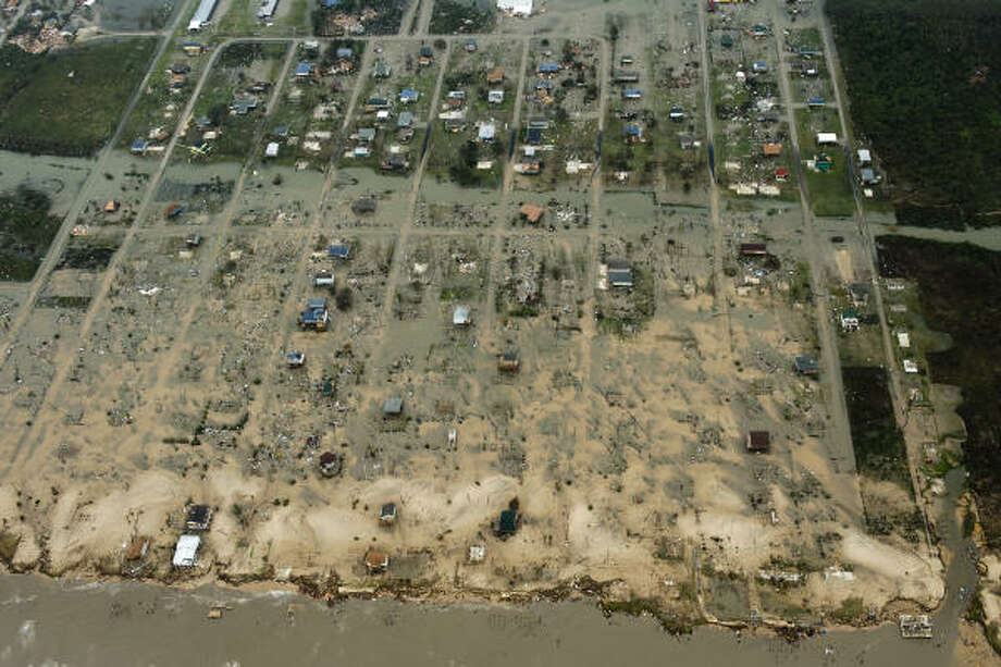 Wiped out | A tableau of devastation left by the hurricane. | Sept. 13 | Crystal Beach Photo: Smiley N. Pool, Chronicle