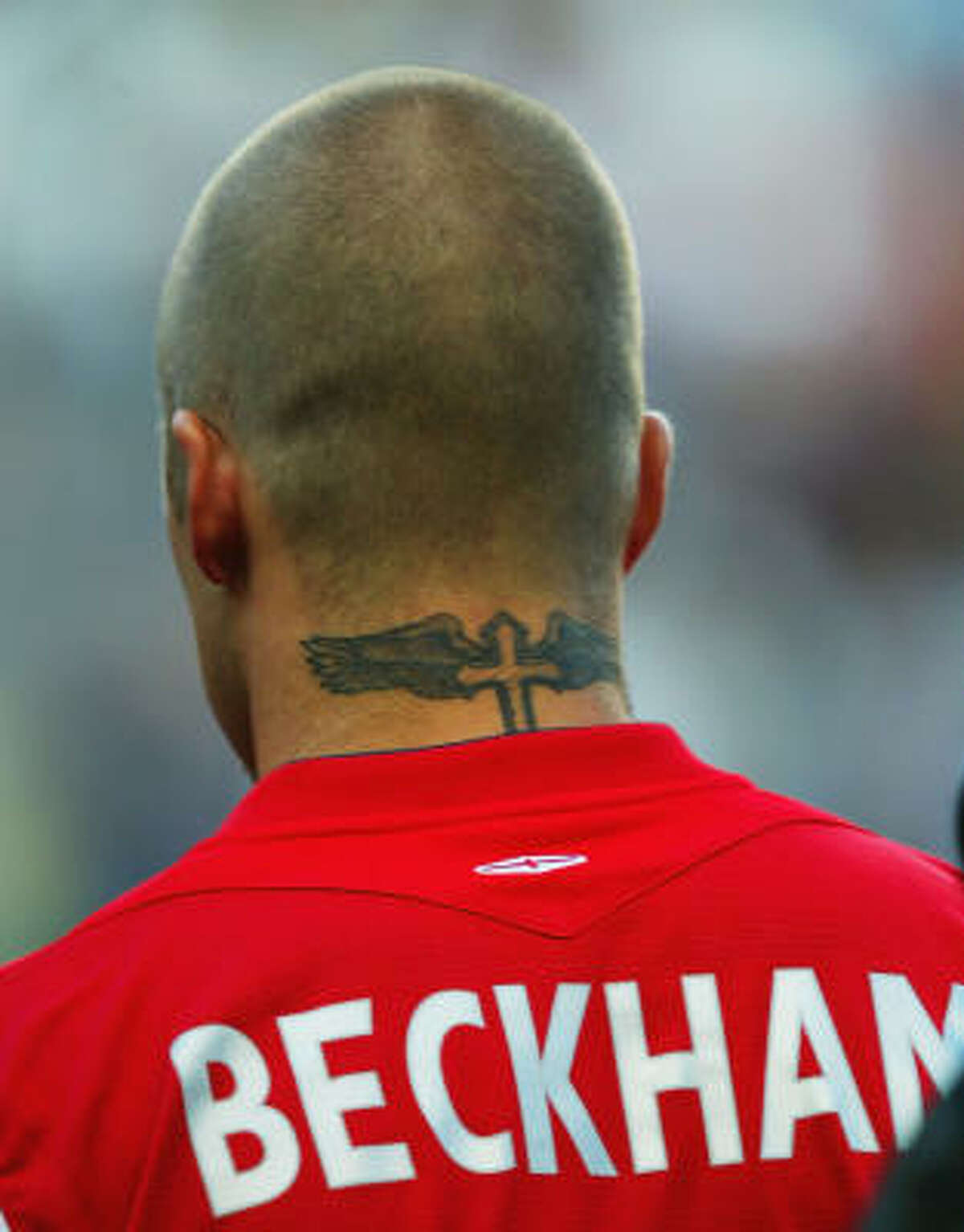 Celebrity Tattoos - David Beckham - Guardian Angel