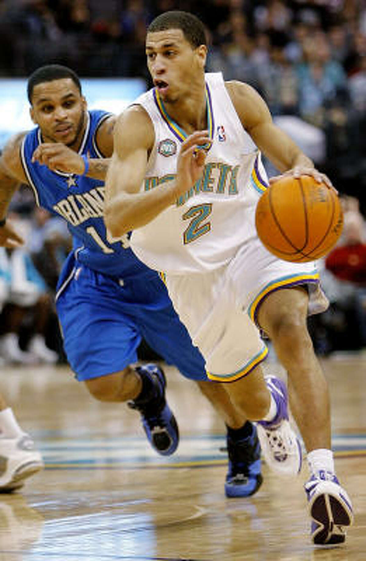 Jannero Pargo scored a season-high 25 points, 21 of them after halftime as the Hornets scraped past the Orlando Magic.