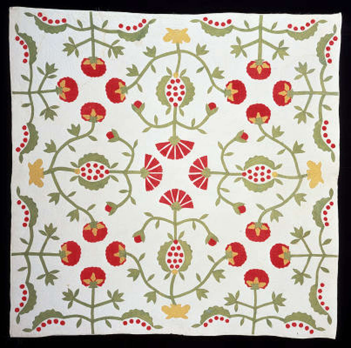 Applique Quilt, about 1850, by Lucy Kemper West. The DAR Museum Collection: Quilts of a Young Country at the International Quilt Festival.
