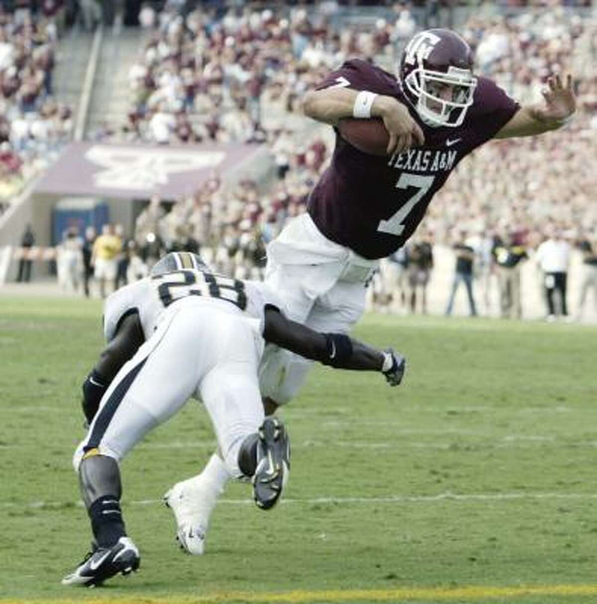 Texas A&M's Stephen McGee will try to make a big leap forward in his second year as the Aggies starting quarterback.
