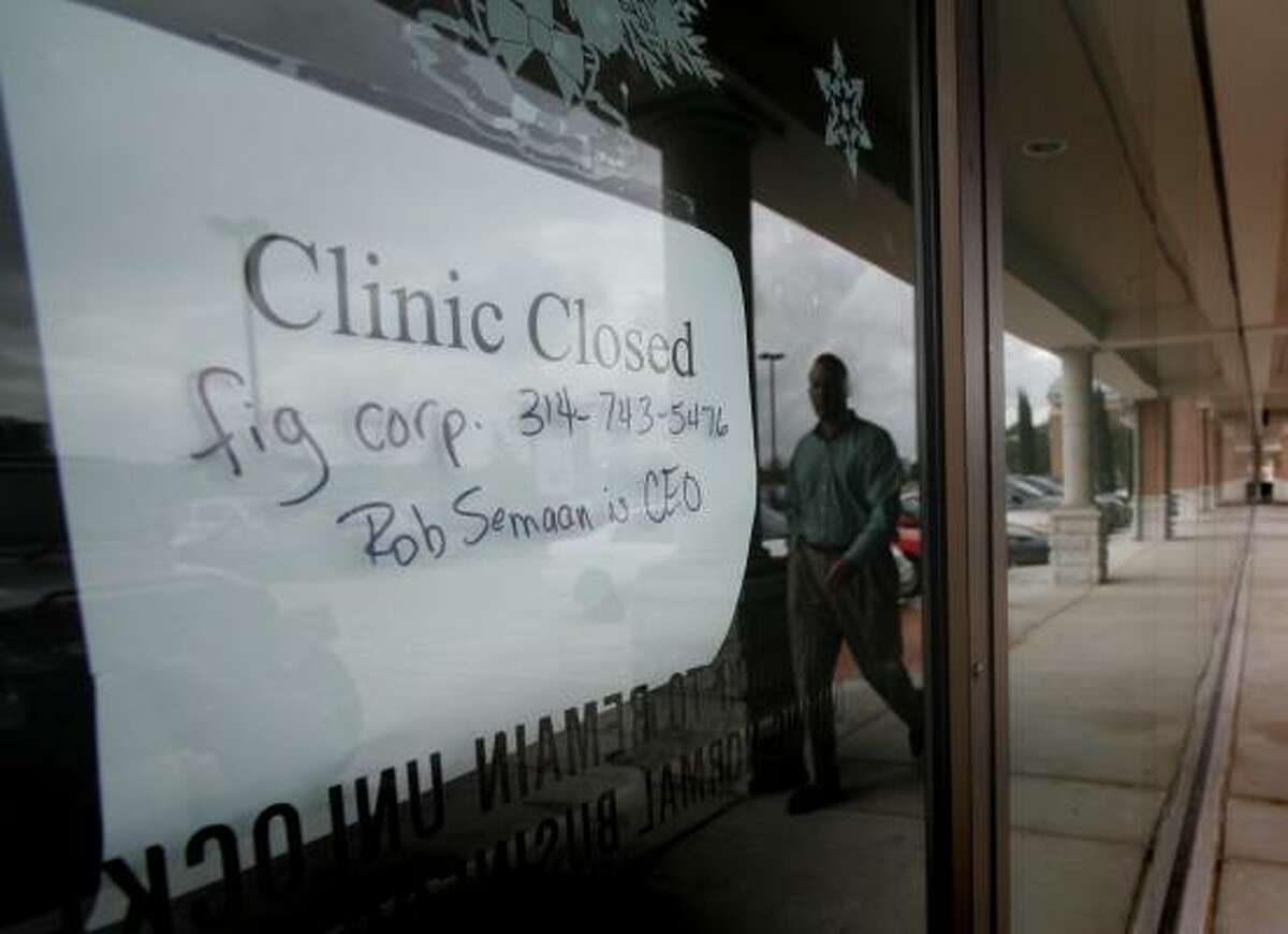 The Fig weight-loss clinic at 3800 Southwest Freeway was one of three in the area that closed last week.