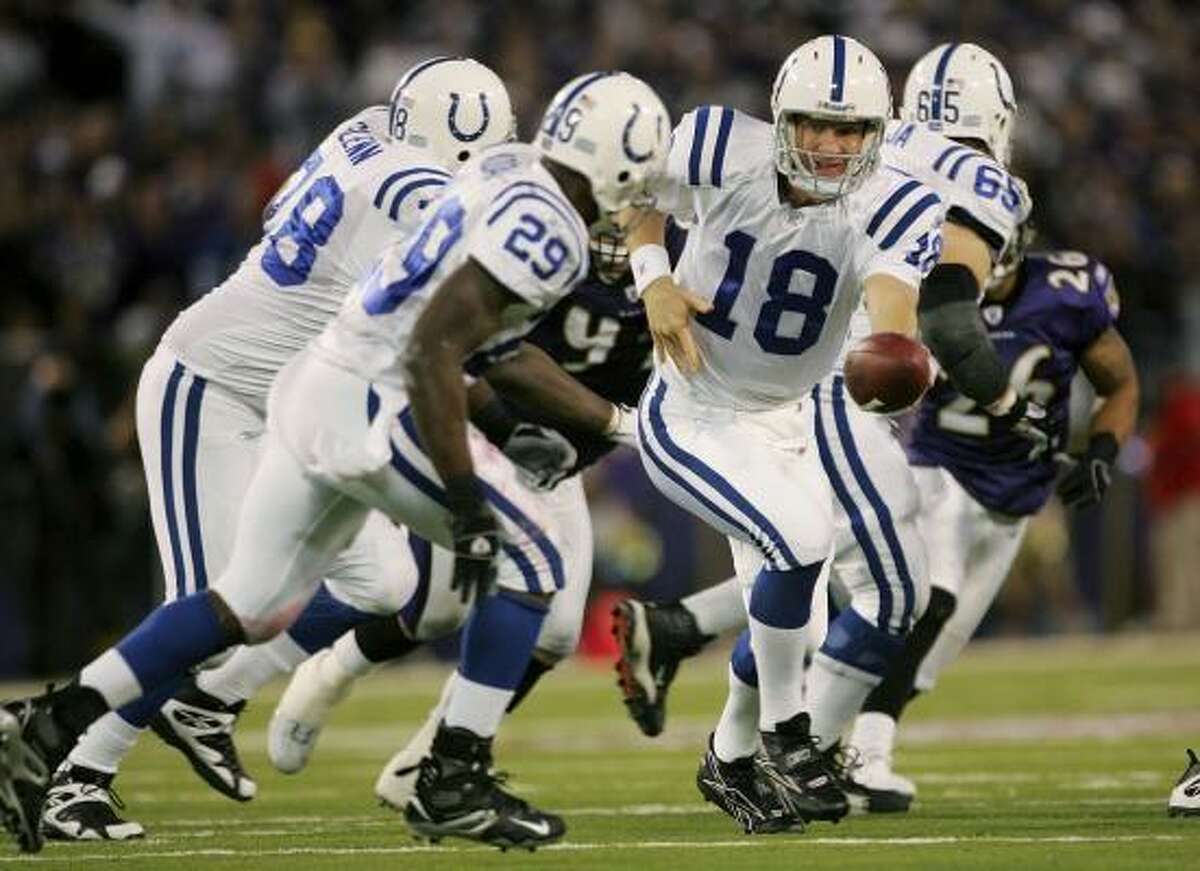 Former Sharpstown star Joseph Addai went over 1,000 yards as a rookie thanks to the Colts' top-flight offensive line.