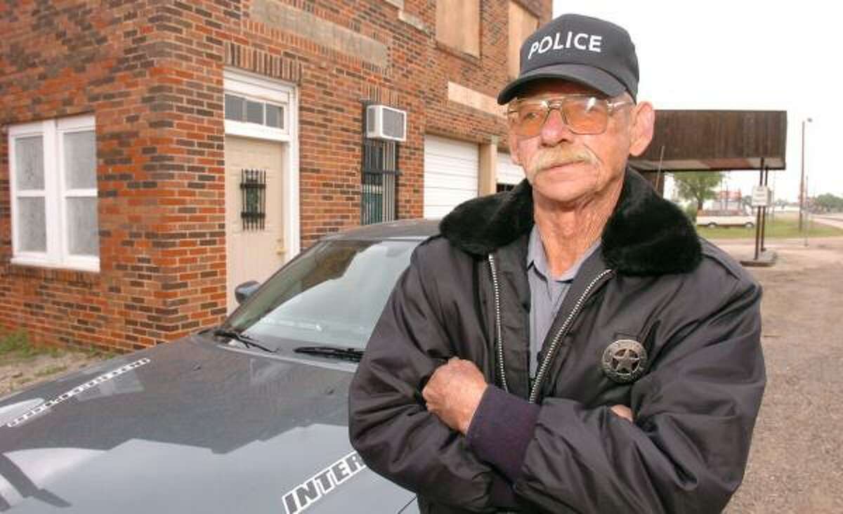 Estelline's one police officer, Barney Gilley, is the one waiting to catch speeding drivers. Gilley, who says he is known from Los Angeles to New York, writes an average of 23 speeding a tickets a day.
