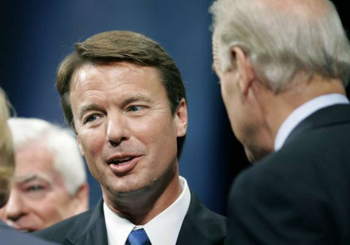 Former Sen. John Edwards said drug and insurance firms "stand between America and the universal health care we need."