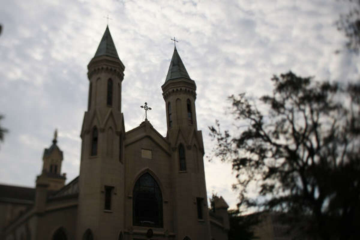 Historical St. Mary's Cathedral survived Hurricane Ike with only flooding.