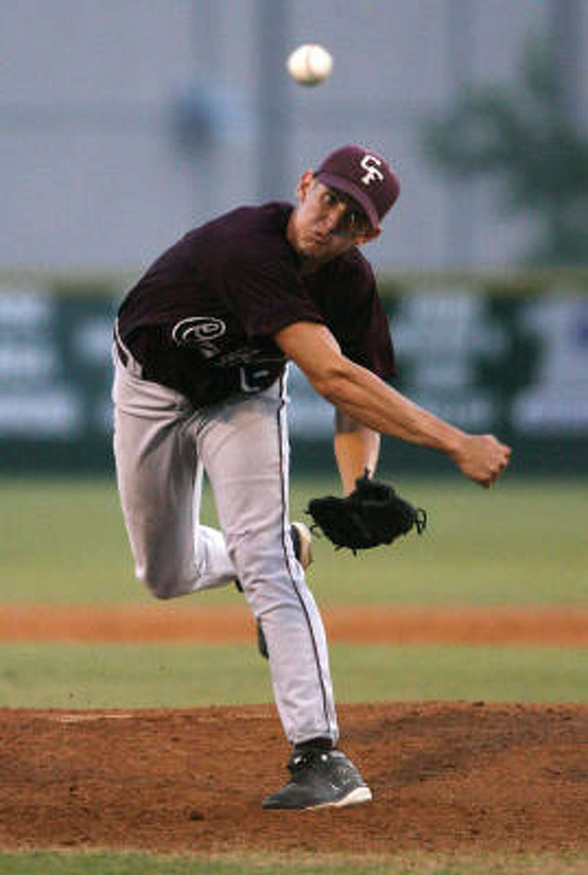 Cy-Fair's Tommy Collier allowed two runs on seven hits in seven innings on the way to a Game 1 win.