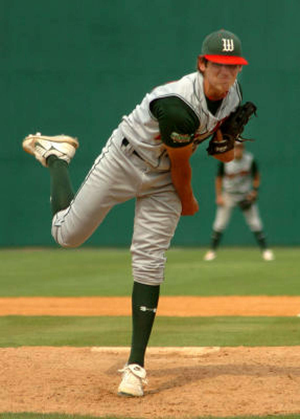 The Woodlands pitcher Brett Eibner will pitch at the University of Arkansas next season instead of in the Astros organization.