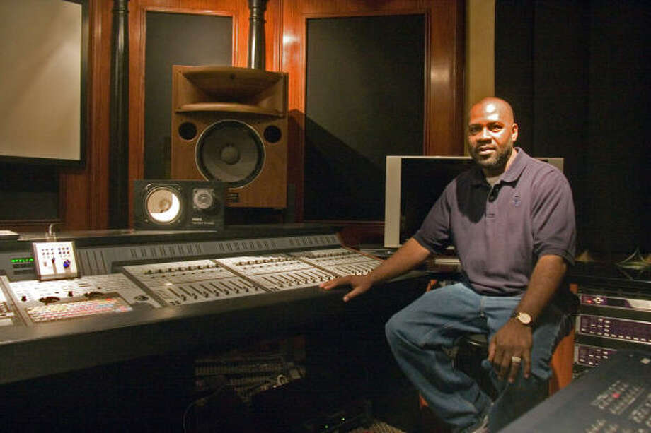 Ronald Bookman CEO Studio 7303 Is Shown Inside The Recording Booths At His Ronald Bookman CEO Studio 7303 Is Shown Inside The Recording Booths At His