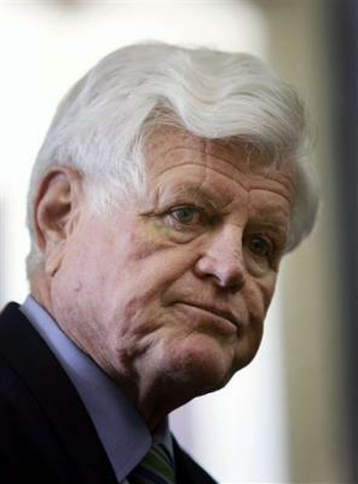 Sen. Edward Kennedy, D-Mass., takes part in a Capitol Hill news conference, Wednesday, June 21, 2006.