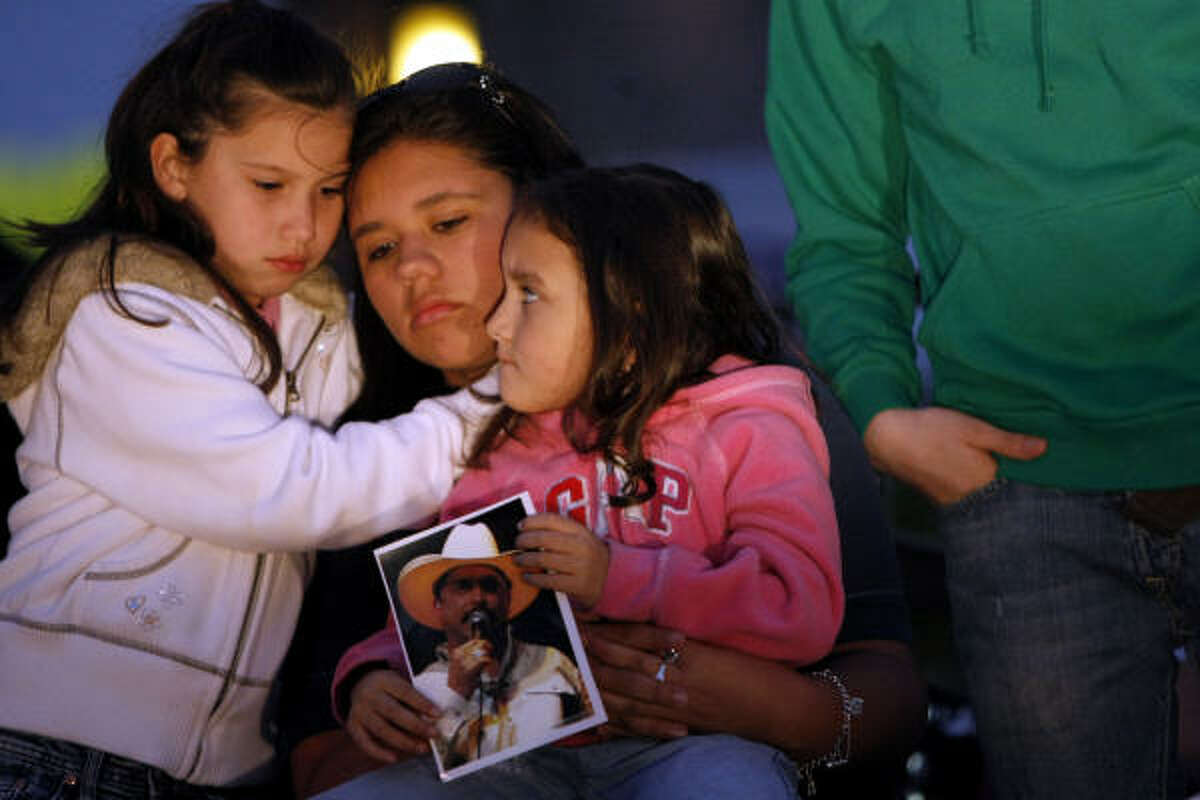 Emilio's fans gather to pray and wait