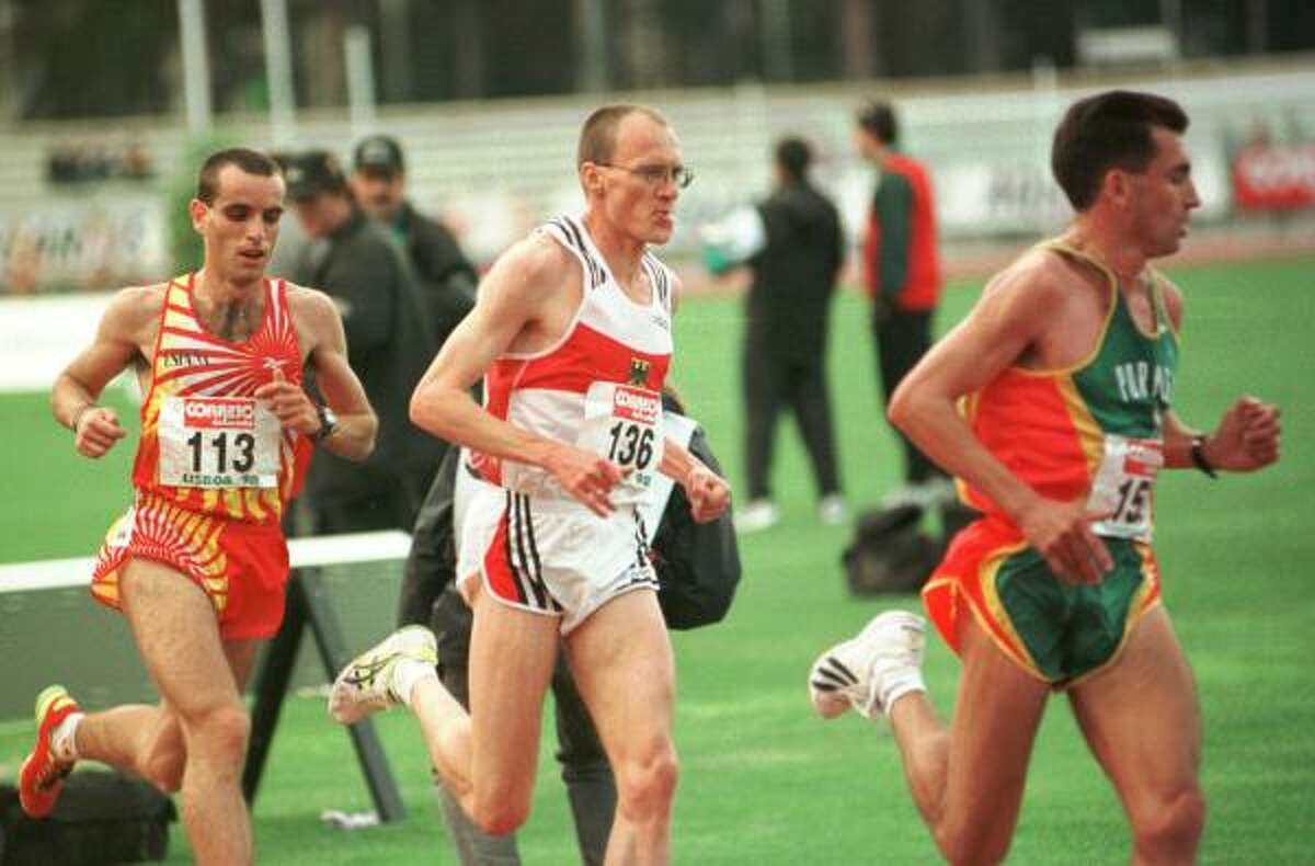 Runner Dieter Baumann (center) blamed toothpaste.