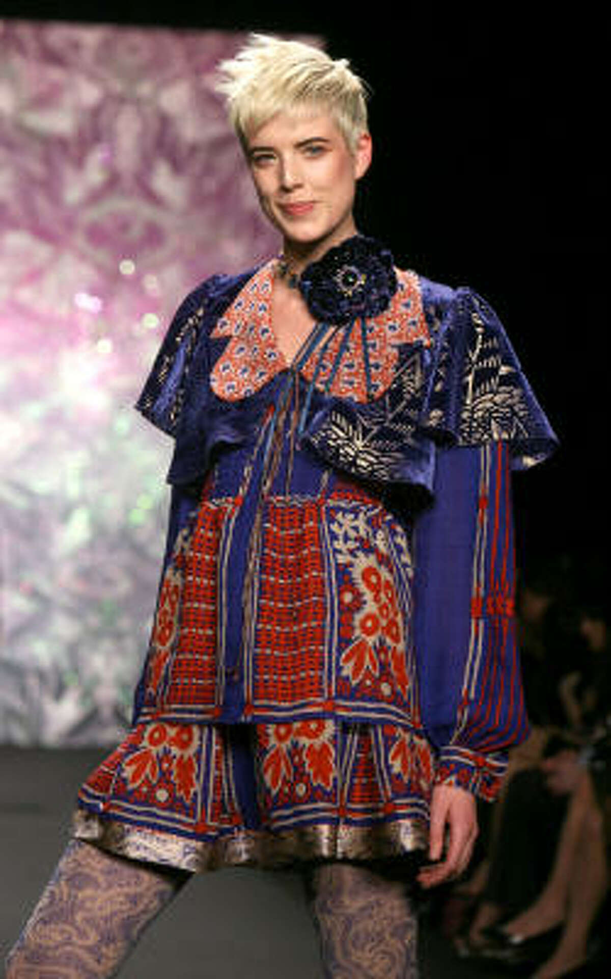 The fall 2008 collection of Anna Sui is modeled during Fashion Week in New York, Wednesday, Feb. 6, 2008.