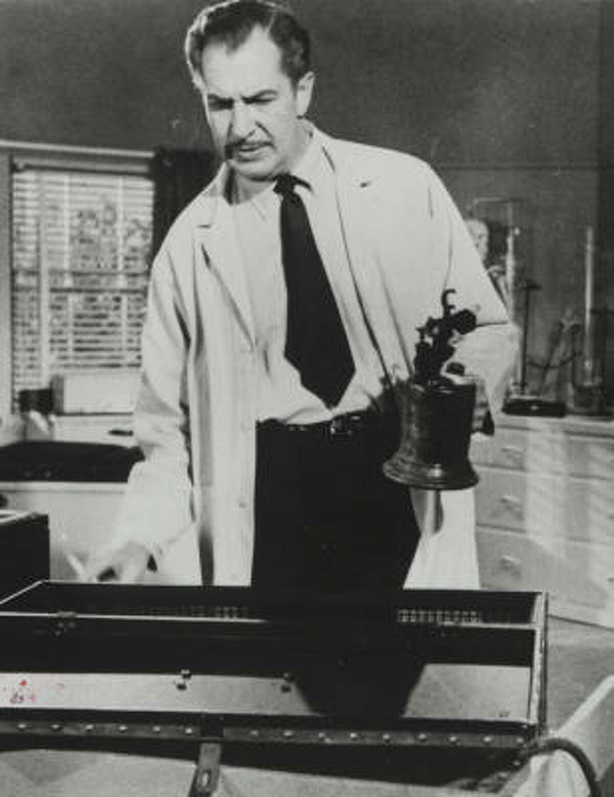 Dr. Warren Chapin (Vincent Price) in The Tingler: Sometime blurts: "Scream for your lives!"