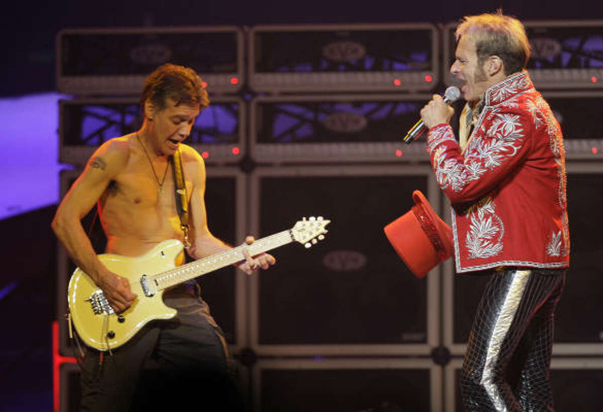 Eddie Van Halen and David Lee Roth.