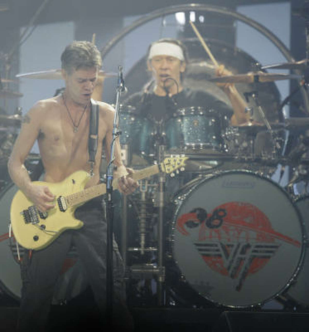 Eddie Van Halen and drummer Alex Van Halen.