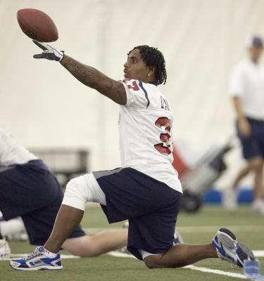 Running back Domanick Davis of the Houston Texans carries the ball