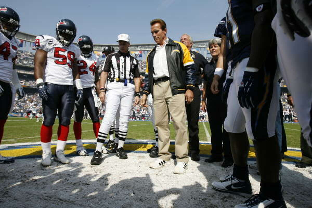 Governor Participates in Chargers vs. Texans Coin Toss