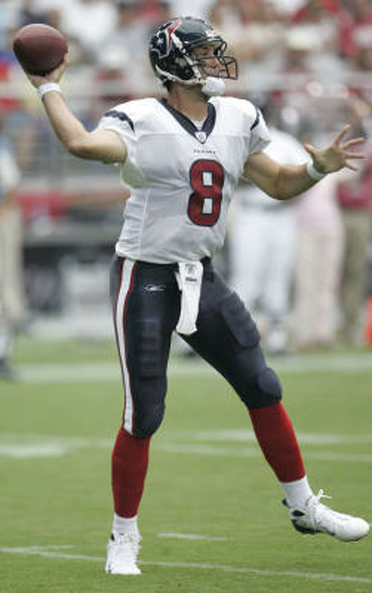 Matt Schaub was 9-of-12 for 108 yards and ran 5 yards for a score in his second preseason game as the Texans' starting quarterback.