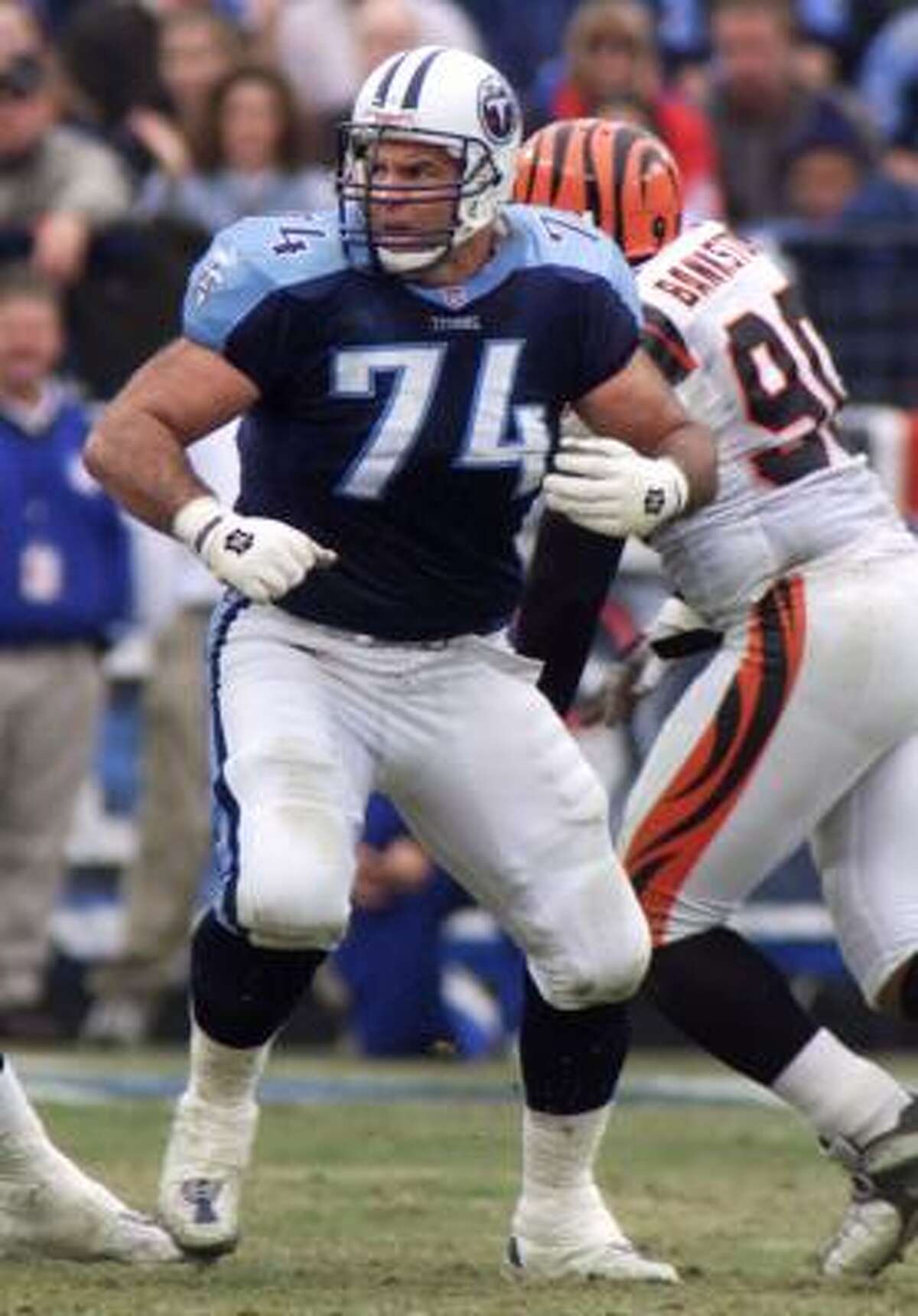 NFL 100: At No. 44, Bruce Matthews could pass, catch, sing, skate and  dominate at five positions like no other lineman - The Athletic