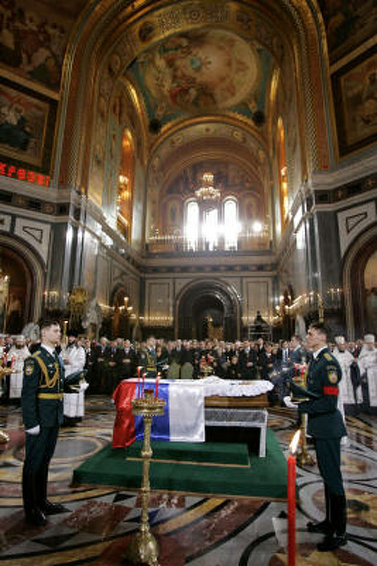 The funeral of former Russian President Boris Yeltsin