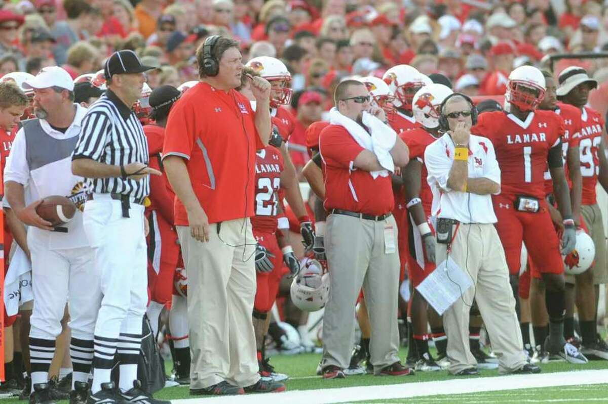 Lamar football coach Ray Woodard