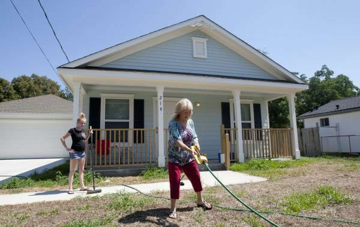 Bunn and her granddaughter, Heather Knight, also are trying to resurrect the front yard of Bunn's new house in the 200 block of East Fayle in Baytown.