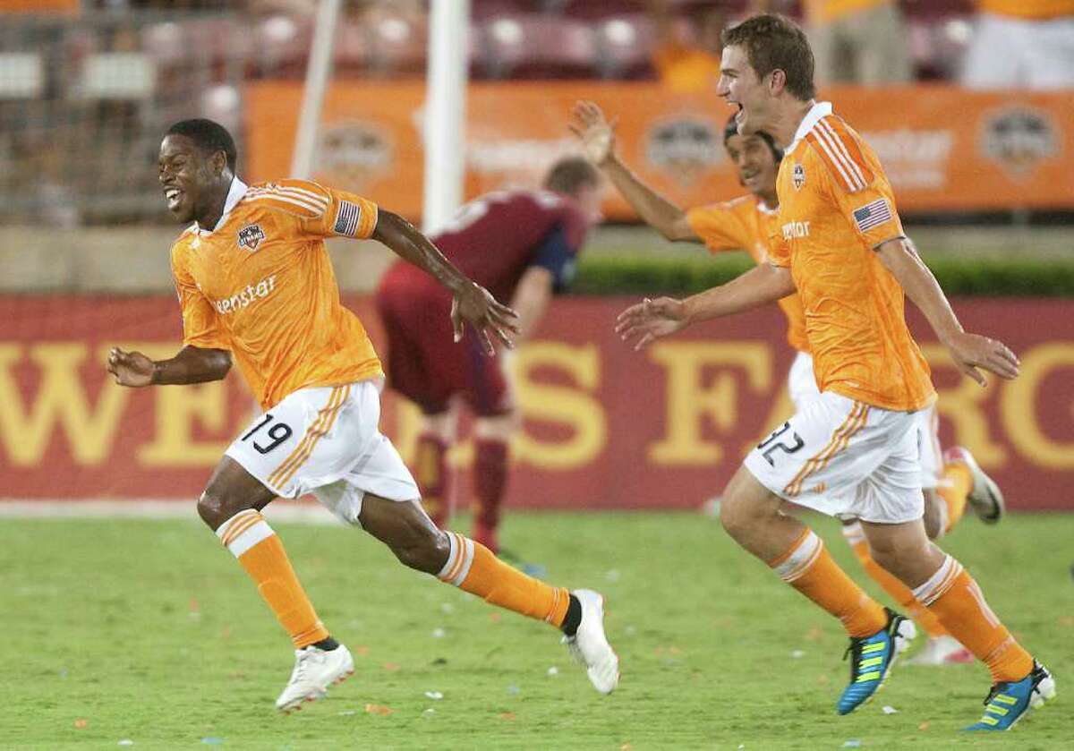 10. Dixon’s winner at the death The Dynamo were trying to stay in the playoff race in August of 2011 when they faced Real Salt Lake at home. The Dynamo twice fell behind but found themselves level as three minutes of stoppage time began. A late crossing pass was cleared and fell to Alex Dixon at the right corner of the penalty area. Dixon dribbled past a pair of defenders and hit a left-footed shot that floated past the goalkeeper with 92:56 on the clock. The Dynamo went on to win the conference title.