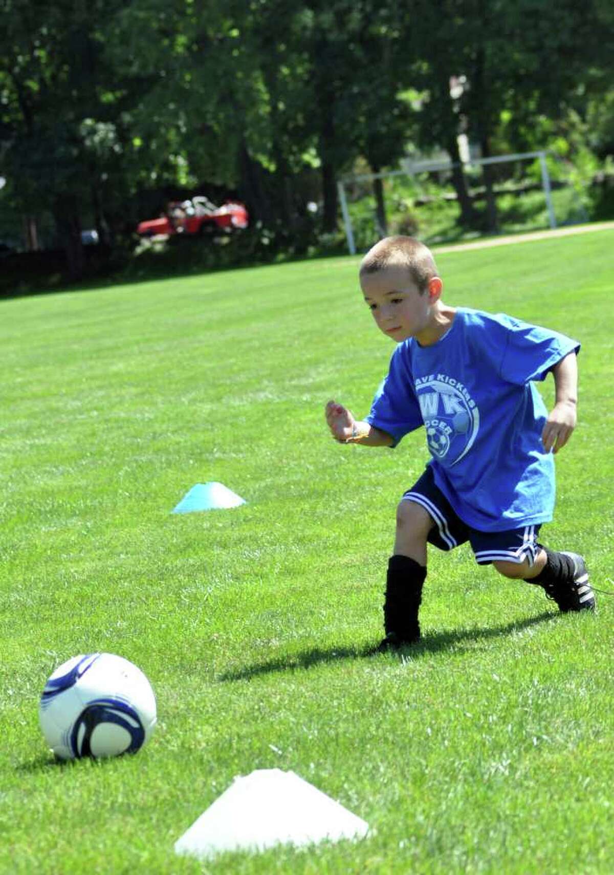 Darien youth soccer players participate in week-long NOGA summer camp