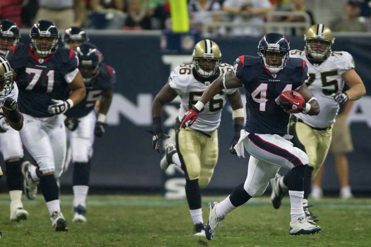 Ben Tate averaged 10.6 yards a carry and scored a touchdown against the Saints.