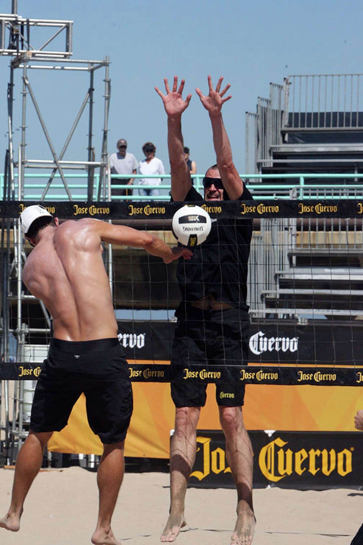 All-Star basketball player Kevin Love has found a new sport to play during the NBA lockout. The 6'10 Timberwolves forward will hit the sand to compete in the Manhattan Beach Open, part of the Jose Cuervo Pro Beach Volleyball Series. Of his move to the beach, Love said, "I have always been a fan of beach volleyball...I'm tall, I'm quick, I can jump, and I've spent some time playing beach volleyball during my time in Los Angeles. Now that I have to start thinking about a backup plan with the basketball lockout, I thought 'why not?'" Click through the slideshow to see more of Kevin Love in action.