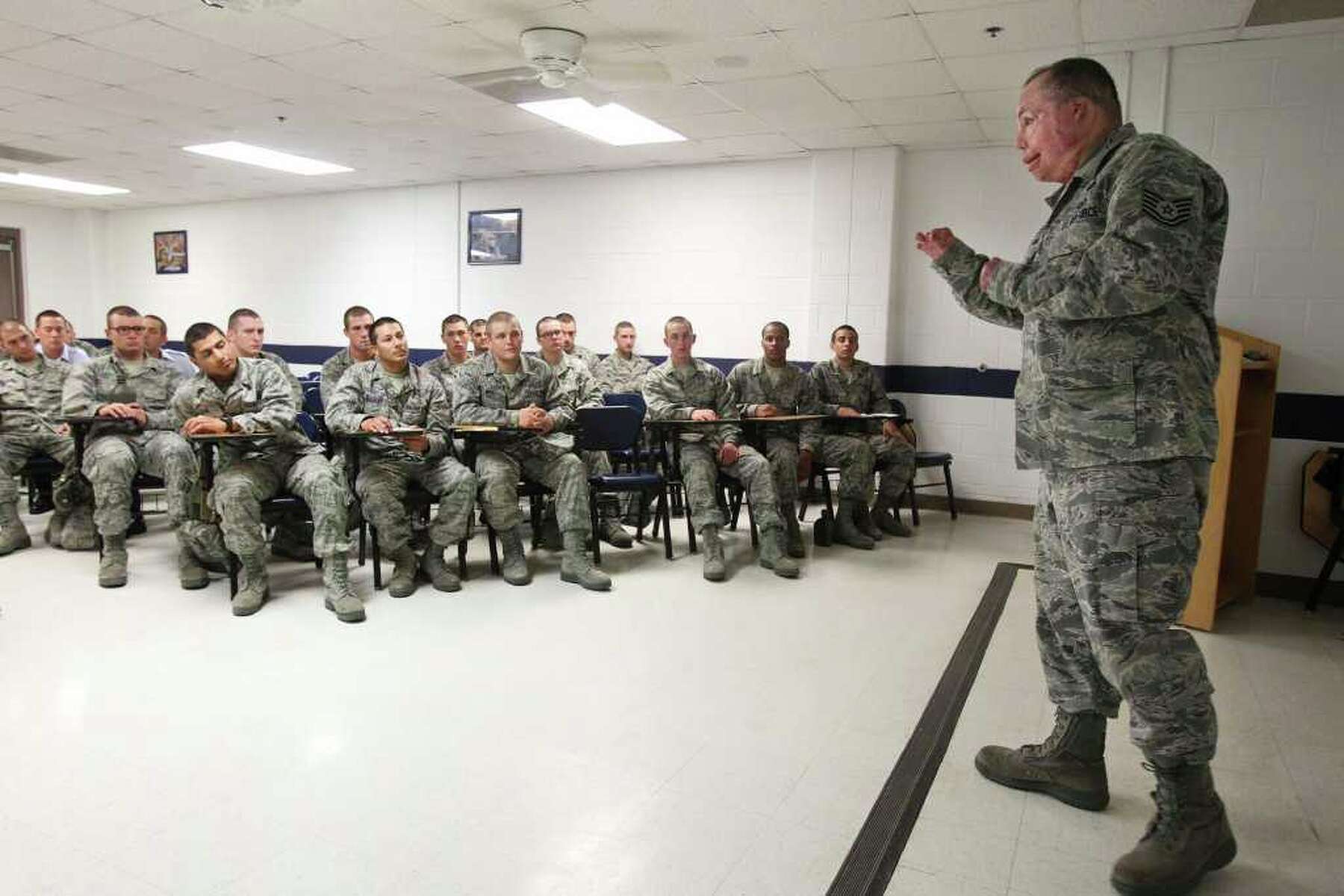 Badly burned, airman never quit