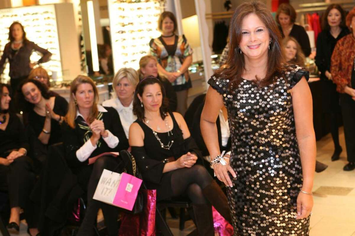 Cancer Care of Connecticut volunteer model Cassie Echevvaria sported a Diane Von Furstenberg dress during Thursday mornings Key to the Cure fashion show at Saks Fifth Avenue on Greenwich Avenue.