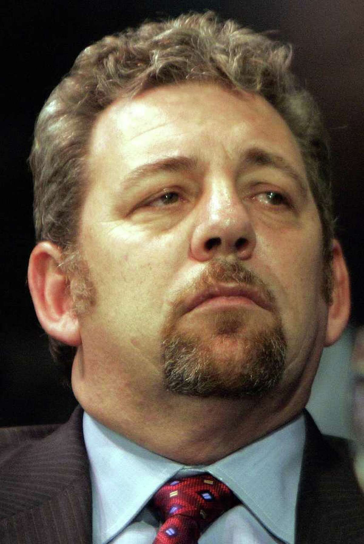 FILE - In this Jan. 11, 2006 file photo, James Dolan, Cablevision President and Chief Executive Officer and Madison Square Garden Chairman, attends a news conference in New York. With a midnight deadline looming on a threat to pull the plug on Cablevision's 3.1 million customers in New York a day before the Academy Awards, there was still no word Saturday night on whether ABC's parent company and the cable operator have reached a decision. (AP Photo/Kathy Willens, File)