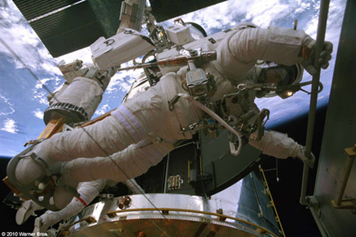 An astronaut in "Hubble 3D."