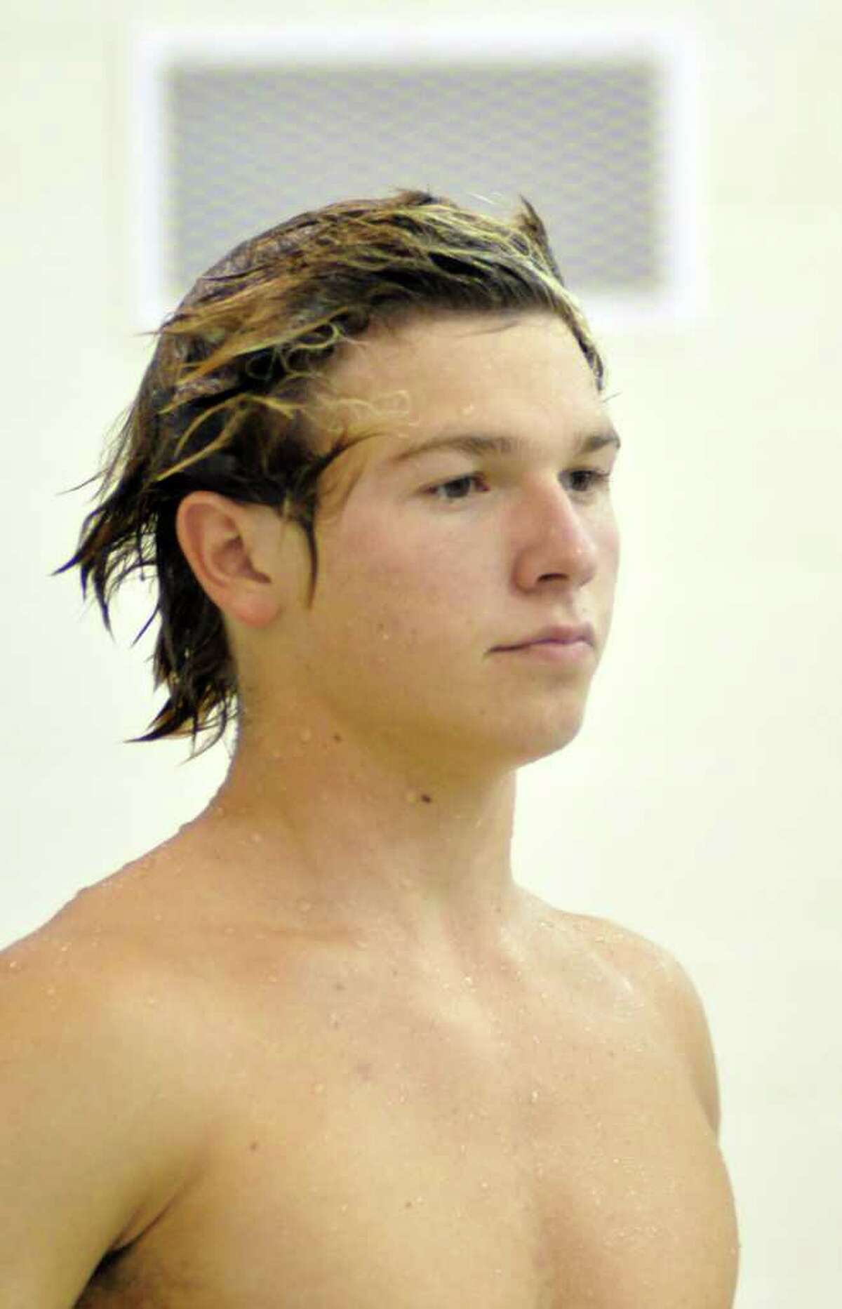 Greenwich's Joey Tambascio during waterpolo practice at Greenwich High School on Thursday, Sept. 8, 2011.