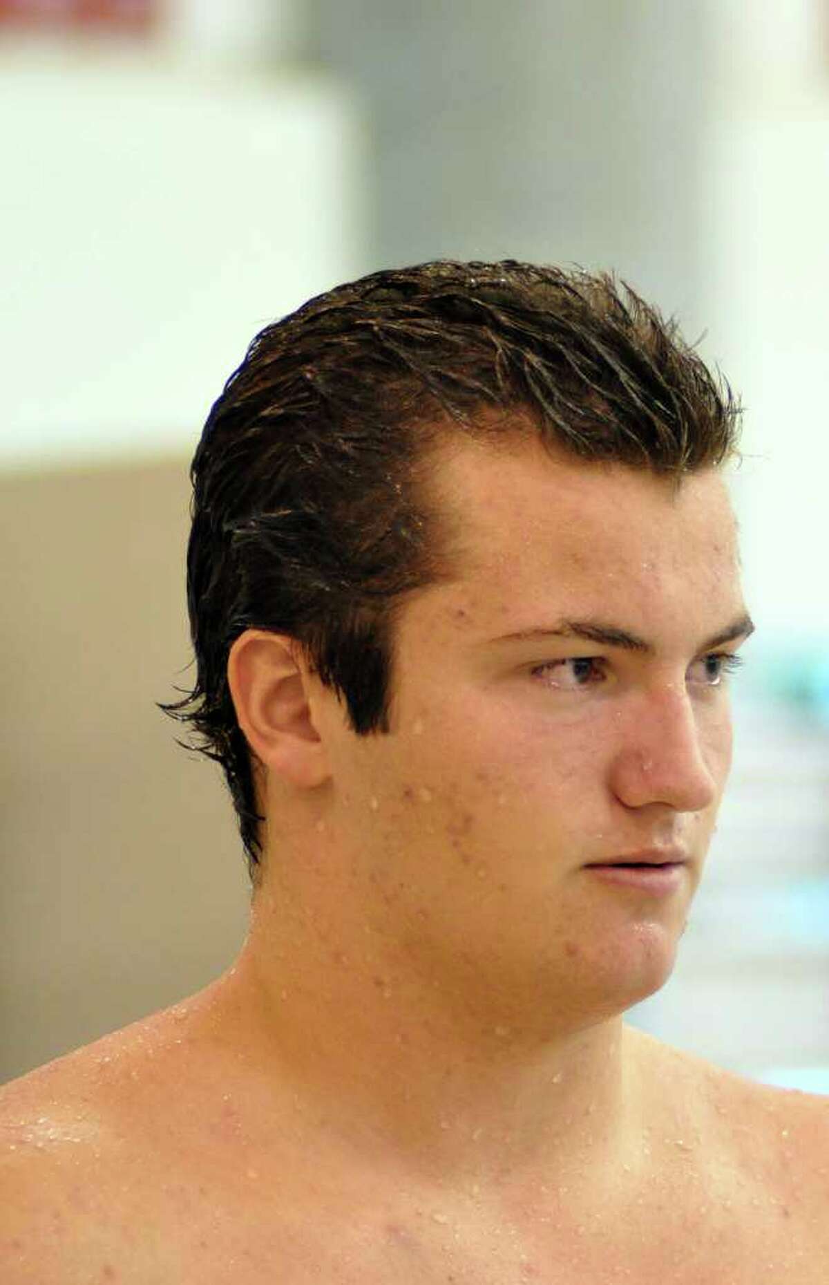 Greenwich's J Whelan during waterpolo practice at Greenwich High School on Thursday, Sept. 8, 2011.