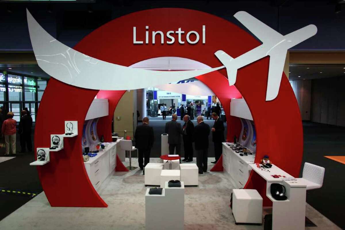 The Linstol cabin products booth is shown during APEX Annual Conference & Exhibition on Tuesday, September 13, 2011 at the Washington State Convention & Trade Center.