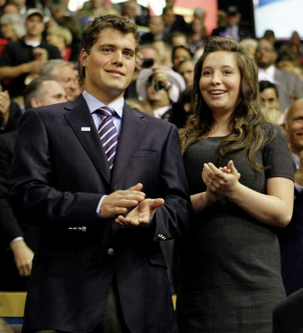 **FILE** This Sept. 3, 2008 file photo shows Bristol Palin, daughter of Alaska Gov. Sarah Palin, and her boyfriend Levi Johnston at the Republican National Convention in St. Paul, Minn. The engagement is off for Bristol Palin and Levi Johnston, the father of her baby. Johnston told The Associated Press on Wednesday, March 11, 2009 that he and Bristol Palin mutually decided "a while ago" to end their relationship. (AP Photo/Charles Rex Arbogast, file)