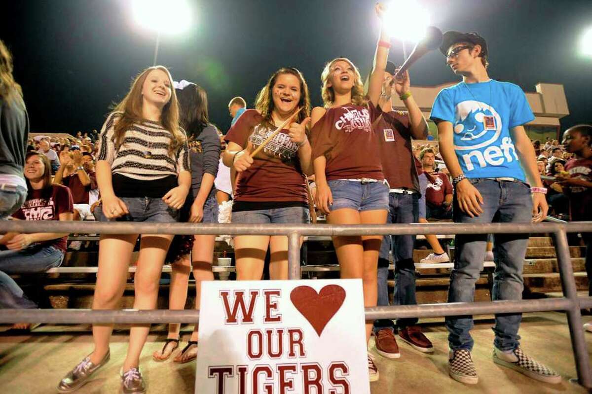 Silsbee fans show their Tigers spirit in the first half against the Newton Eagles at Silsbee High School on Friday, September 16, 2011. Valentino Mauricio/The Enterprise