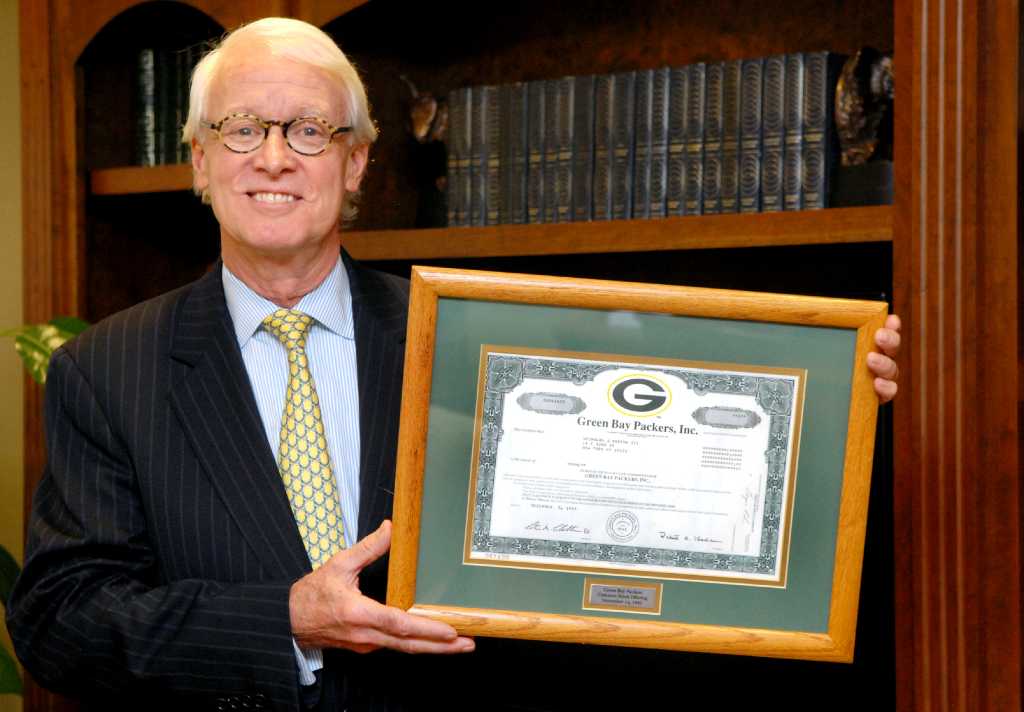 Green Bay Packers Stock Certificate Frame 