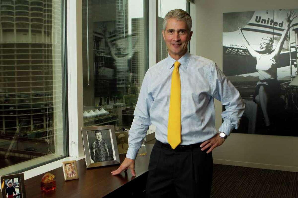 Andrew A. Nelles : For The Chronicle MERGER PROGRESS: United CEO Jeff Smisek says, "We're precisely where I expected to be at this time."