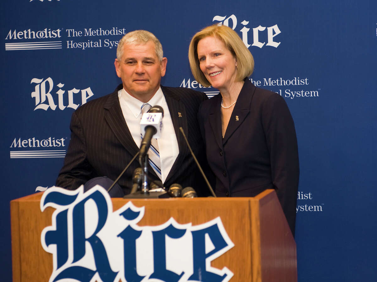 Rice athletic director Rick Greenspan says ADs from both conferences are enthused by the potential football-only merger.