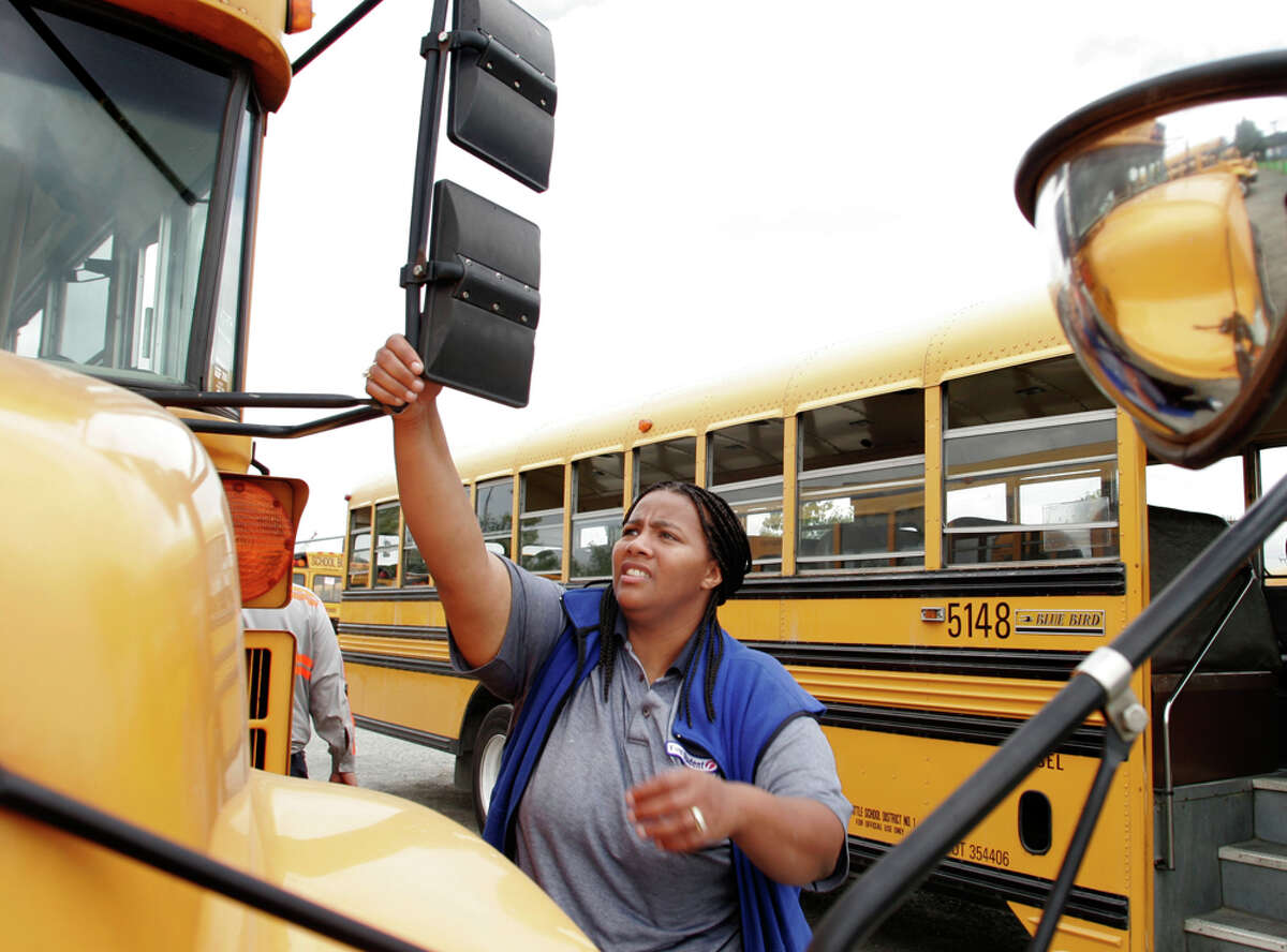 A new state law allows school districts to install traffic cameras on school buses. (Photo by Niki Desautels/seattlepi.com).