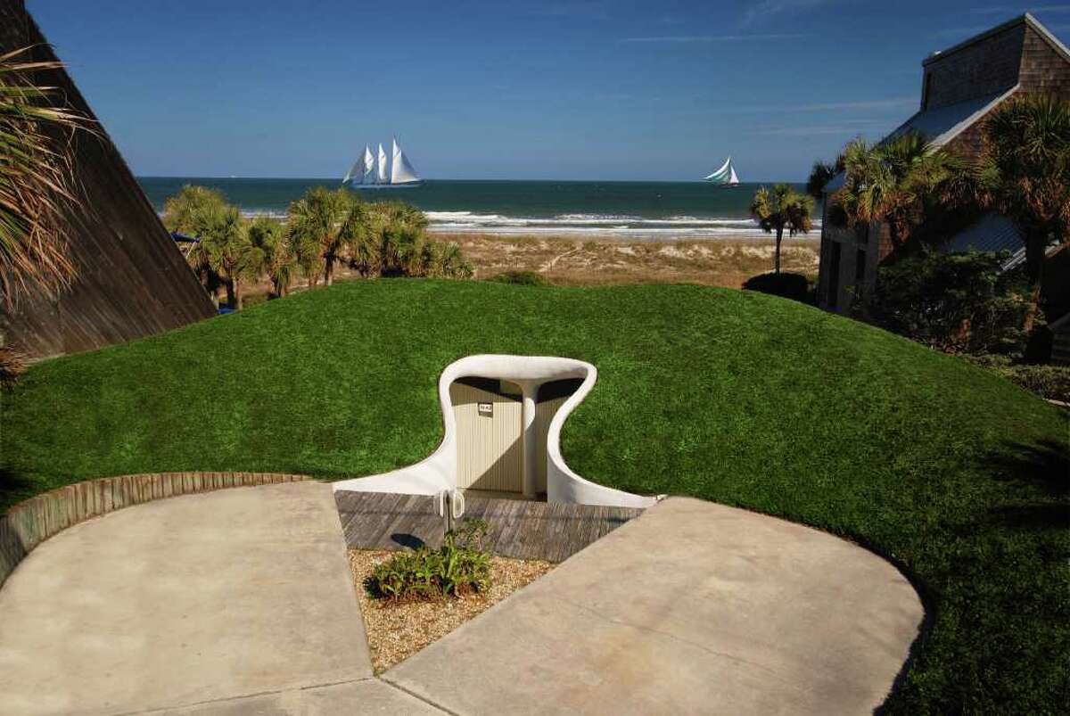 Perhaps one of America's most unique homes, the "Dune House" in Atlantic Beach, Florida is built into a grassy hill. Barely rising above ground, the Dune House might be more suited to a hobbit than a human. The property consists of two duplex apartments, and is currently listed for $1.2 million by Tansy Moon of Prudential Network Realty.