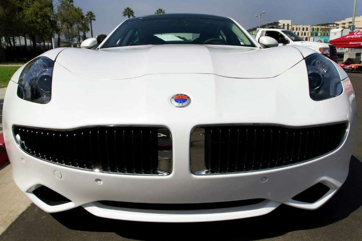 Jonathan Alcorn : Bloomberg LUXURY: A Fisker Karma makes an appearance at the Alternative Transportation Expo and Conference Conference in Santa Monica, Calif., this week. The Fisker Karma is a gasoline- and battery-powered hybrid.