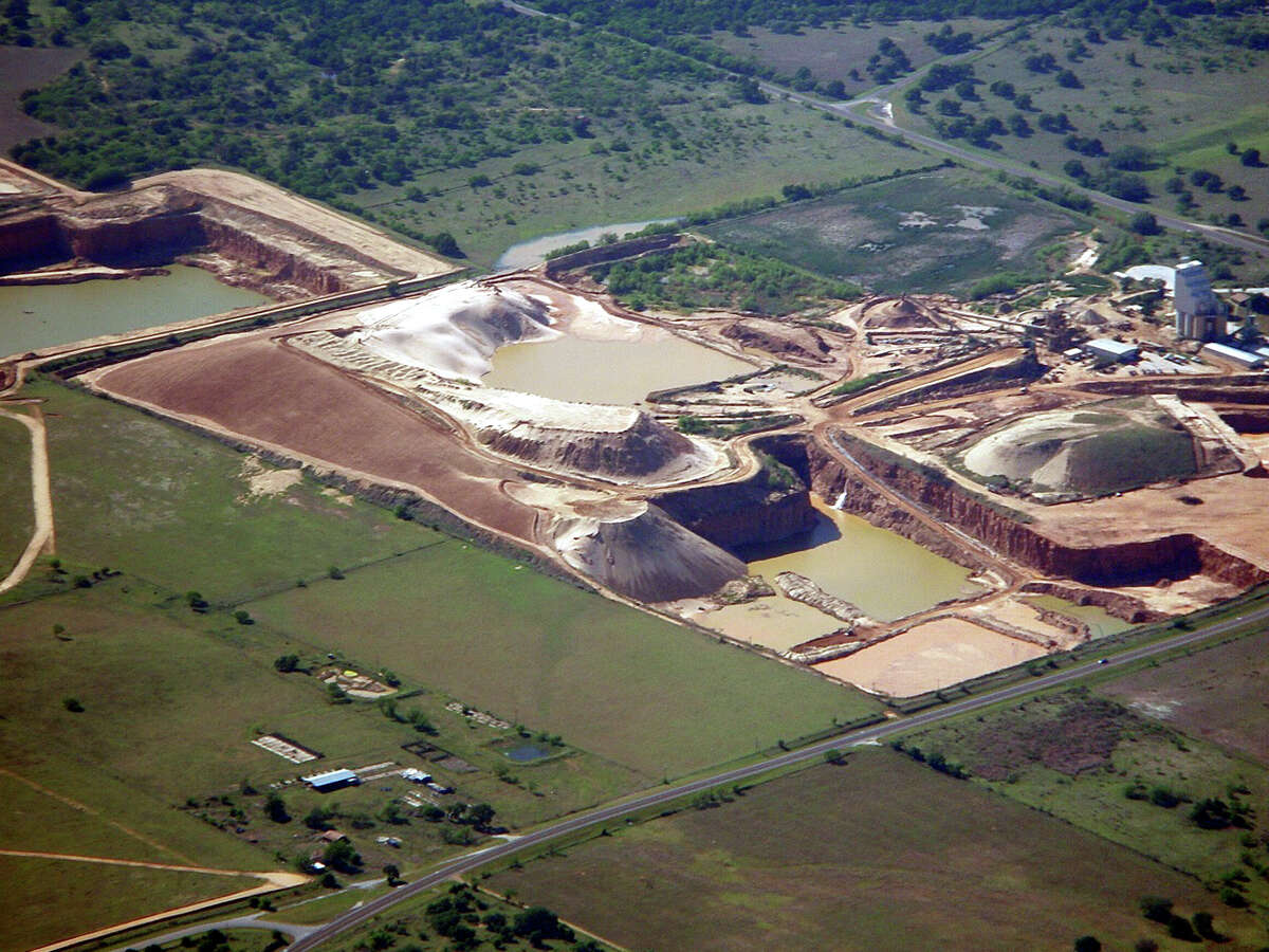 A Unimin Corp. sand mine near Voca in the Texas Hill Country circa 2008. Several more have opened in the area since then, and more are planned.