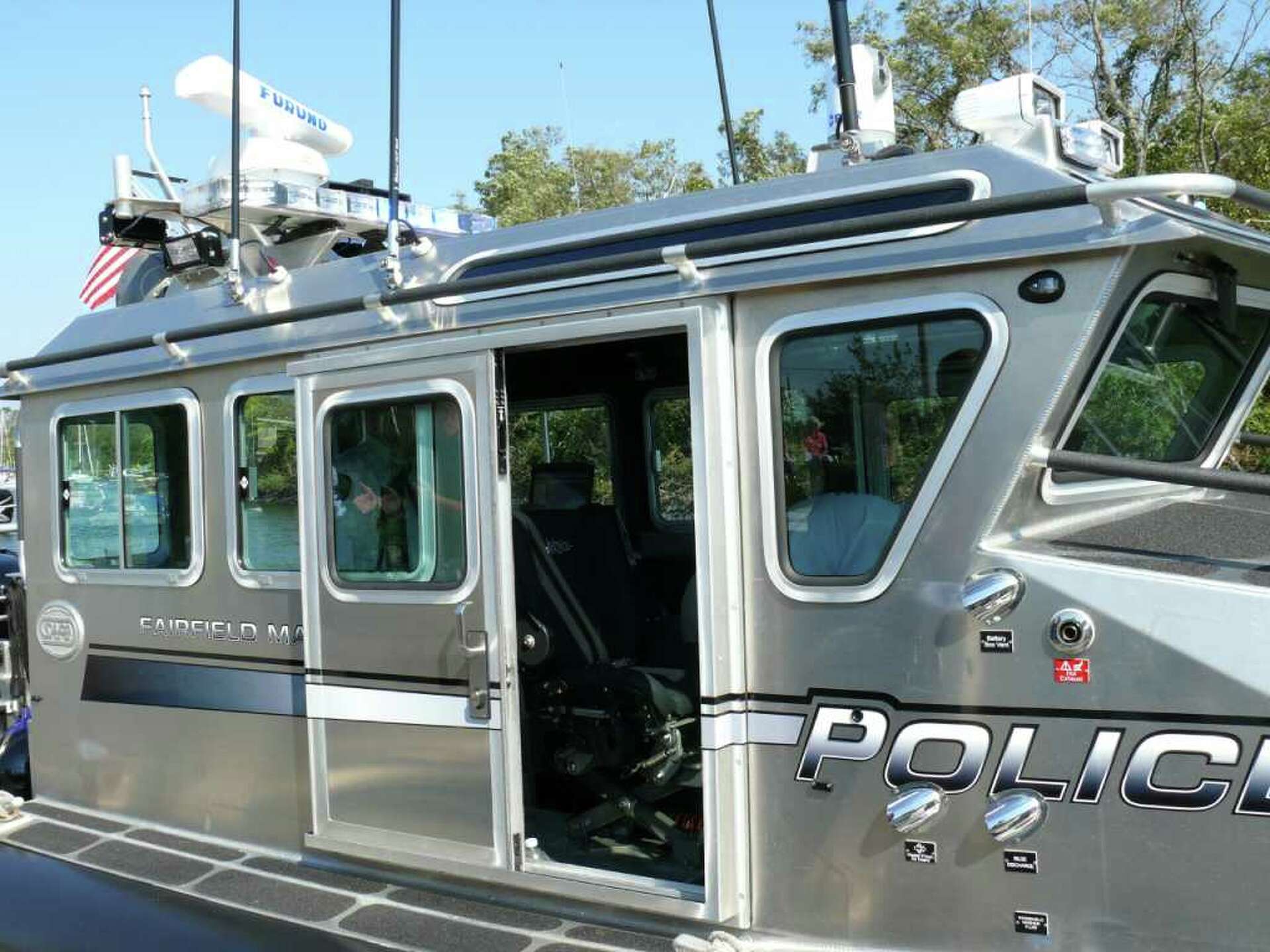 New police boat on cutting edge