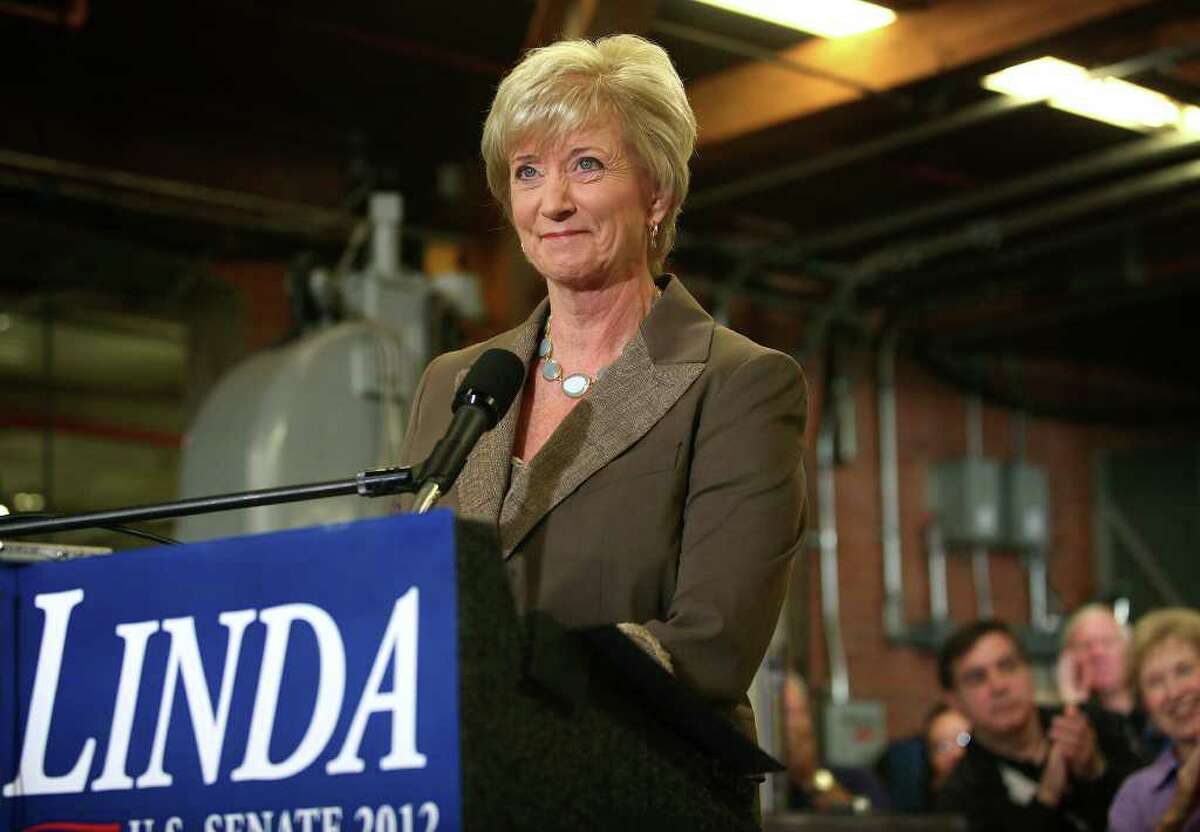 Linda McMahon announces her intention to run for U.S. Senate at Coil Pro Machinery Inc. in Southington on Sept. 20, 2011.