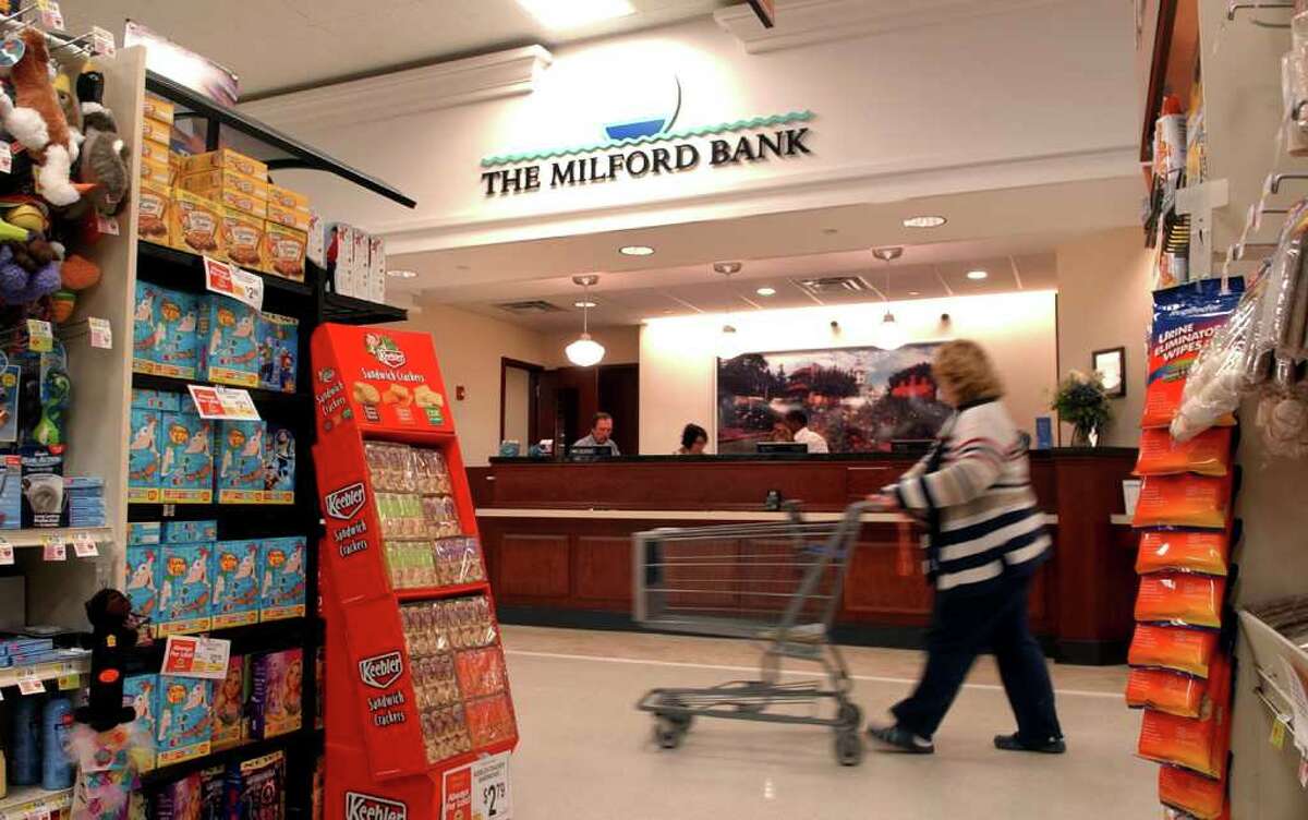 A view of the new Milford Bank inside the Shop-Rite in Stratford, Conn. on Tuesday October 18, 2011.